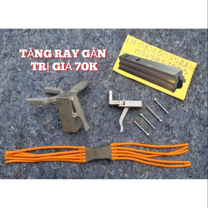 Ná cao su | Combo 3 món cánh phượng chốt , kẹp bi , dây 5 , 4 ốc chế ná cao su giá rẻ  ( TẶNG RAY GẮN )