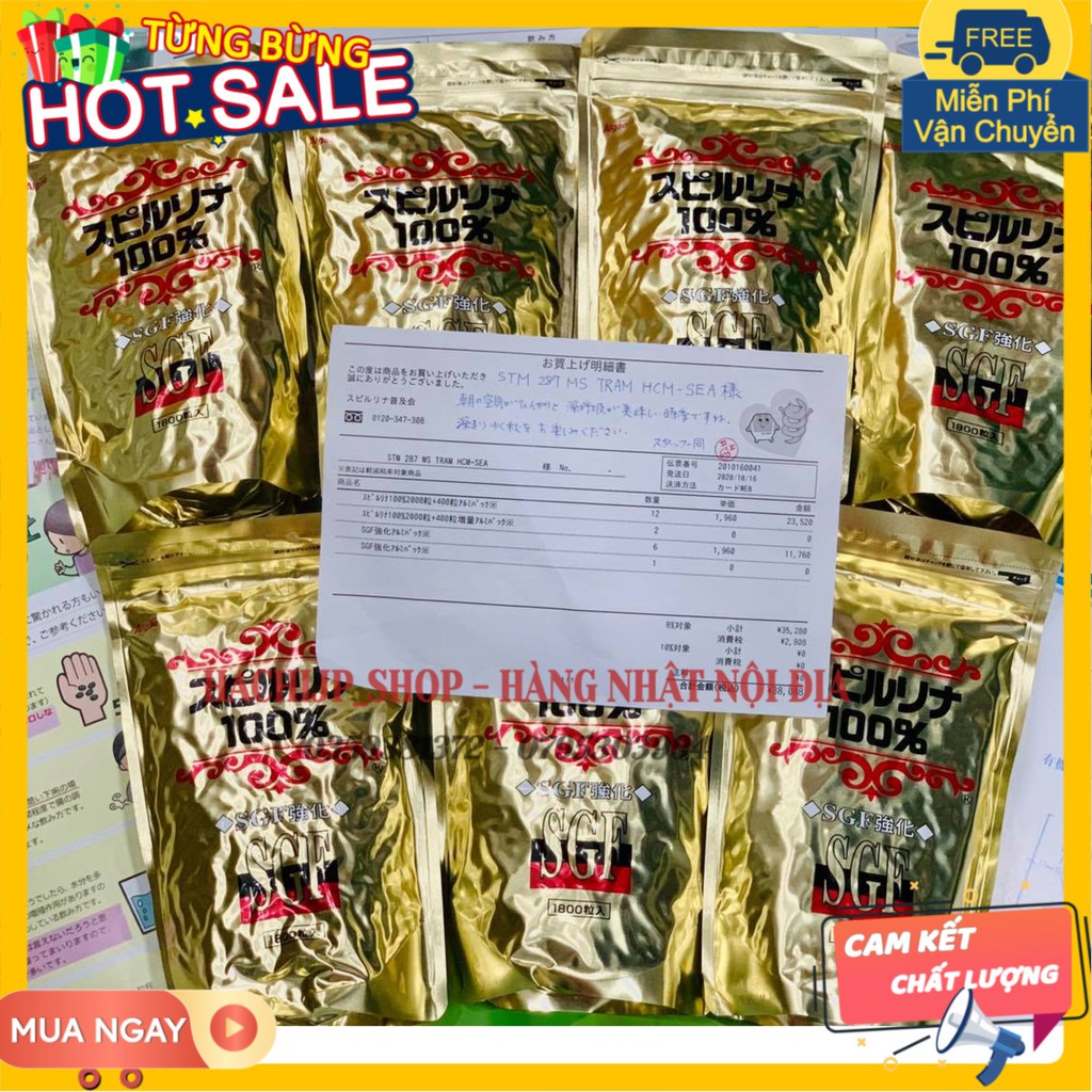 Hộp 1500V 1800V Tảo-xoắn Spirulina SGF dành cho ng tiểu-đường Nhật