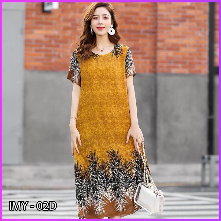 Đầm Dáng Xuông , Váy Thiết Kế Họa Tiết Sang Trọng.