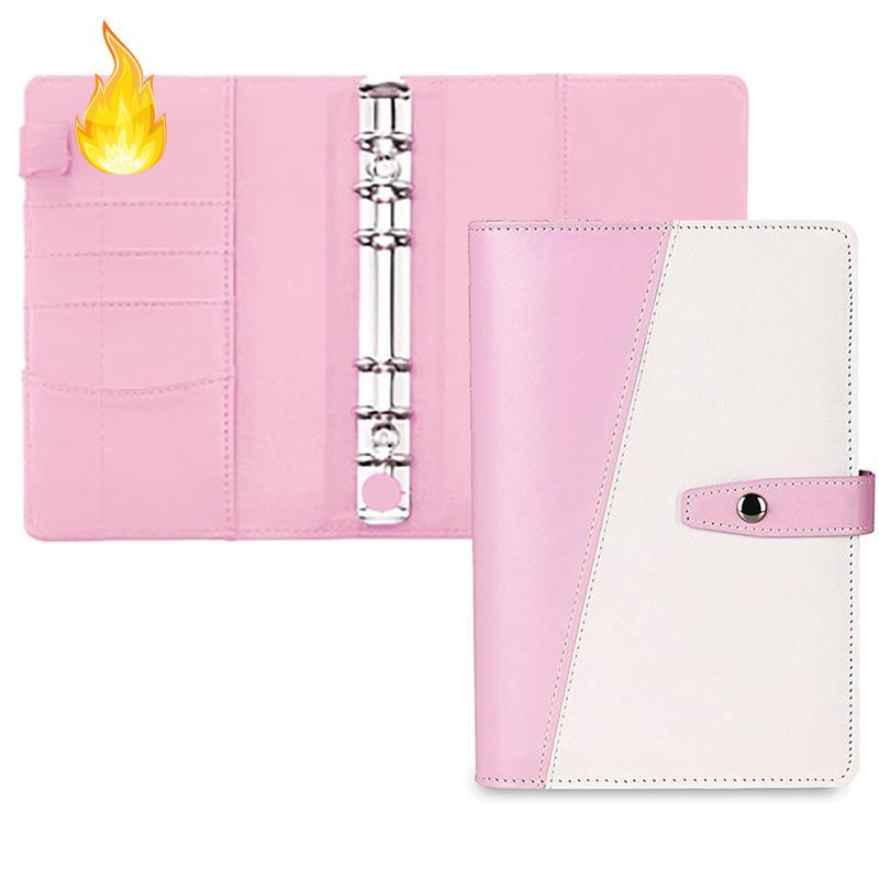 Bìa sổ tay A6 đóng gáy giấy rời mini kèm khóa bấm độc đáo dùng quản lý chi tiêu