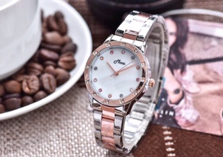 Đồng Hồ Nữ Mwatch Nạm Đá 