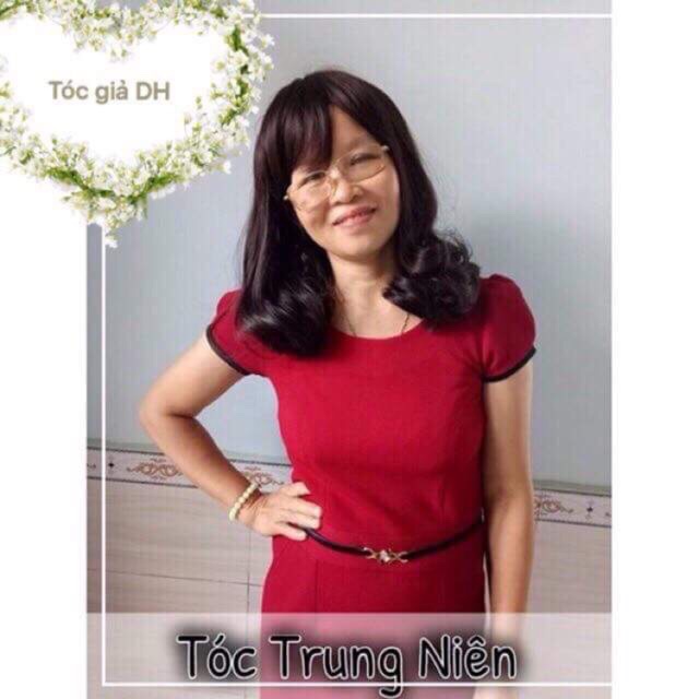 Tóc giả nguyên đầu trung niên❤️1804 freeship 50k❤️tóc cao cấp- tặng lứoi chùm tóc