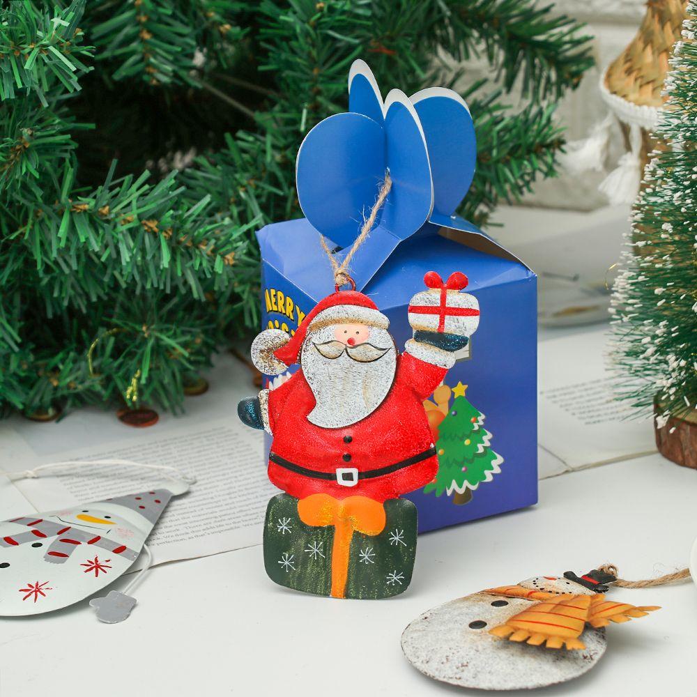 Phụ Kiện Treo Trang Trí Giáng Sinh Hình Ông Già Noel Bằng Kim Loại