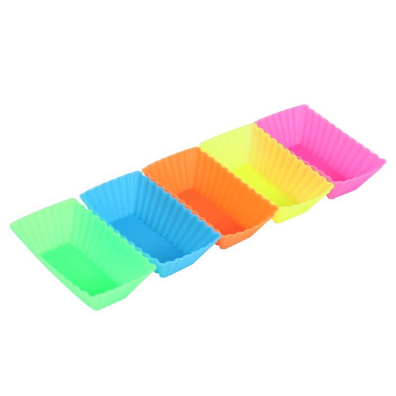 1 Chiếc Khuôn Silicon hình chữ nhật Làm Bánh Bột Lọc màu ngẫu nhiên