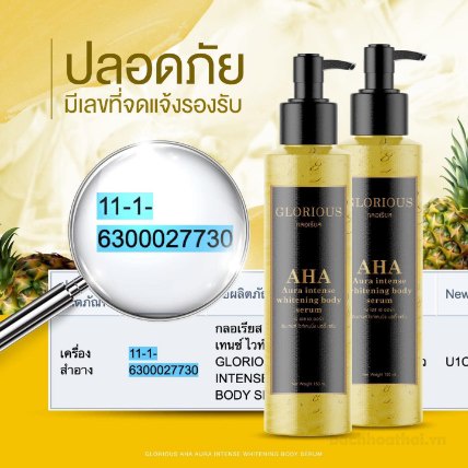 AHA Aura intense whitening body serum ƙích trắŉg dưỡng ẩm Thái Lan