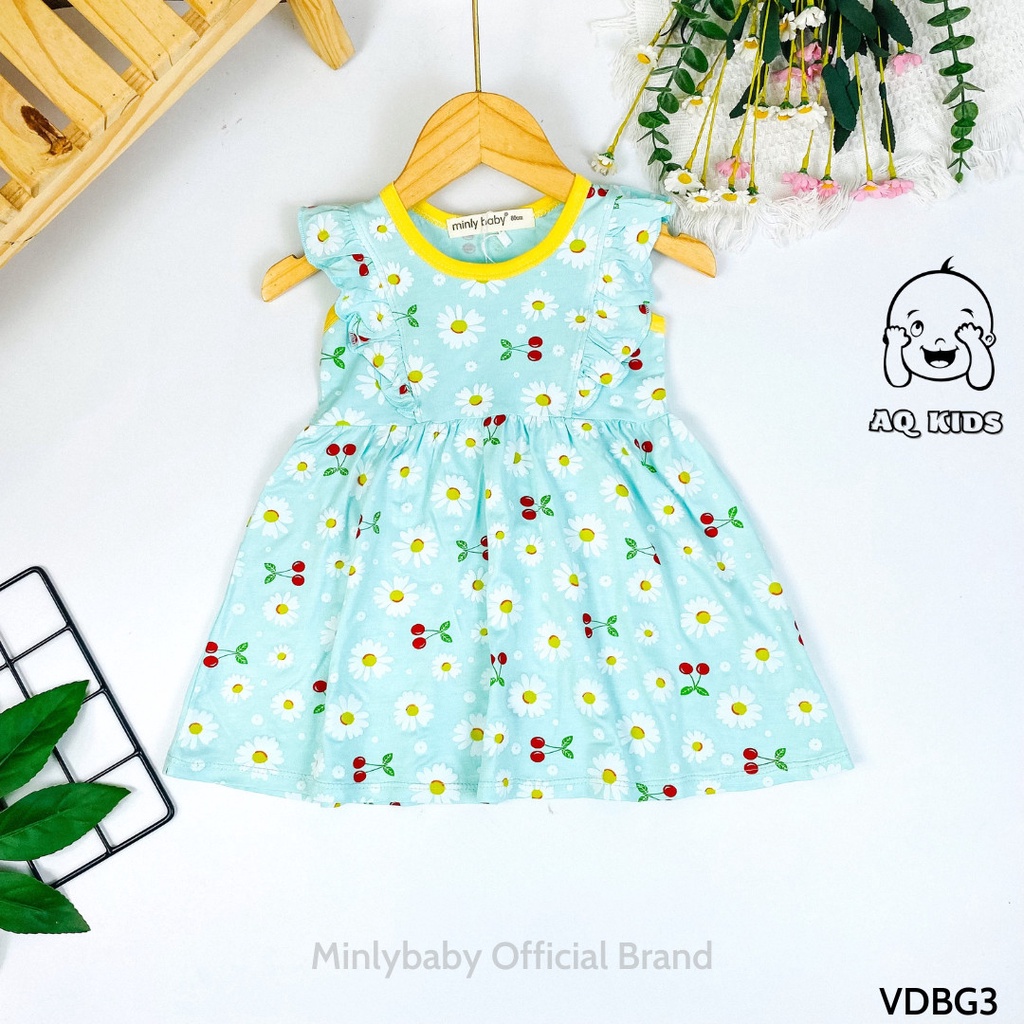[Bé 8-22Kg] Váy đầm bé gái họa tiết bông hoa - HÀNG CHÍNH HÃNG cho bé Size 80-130 Unibaby - LVDBG3