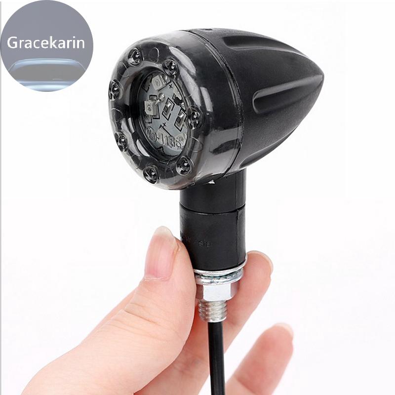 Set 4 đèn xi nhan màu hổ phách cho xe mô tô Harley honda yamaha