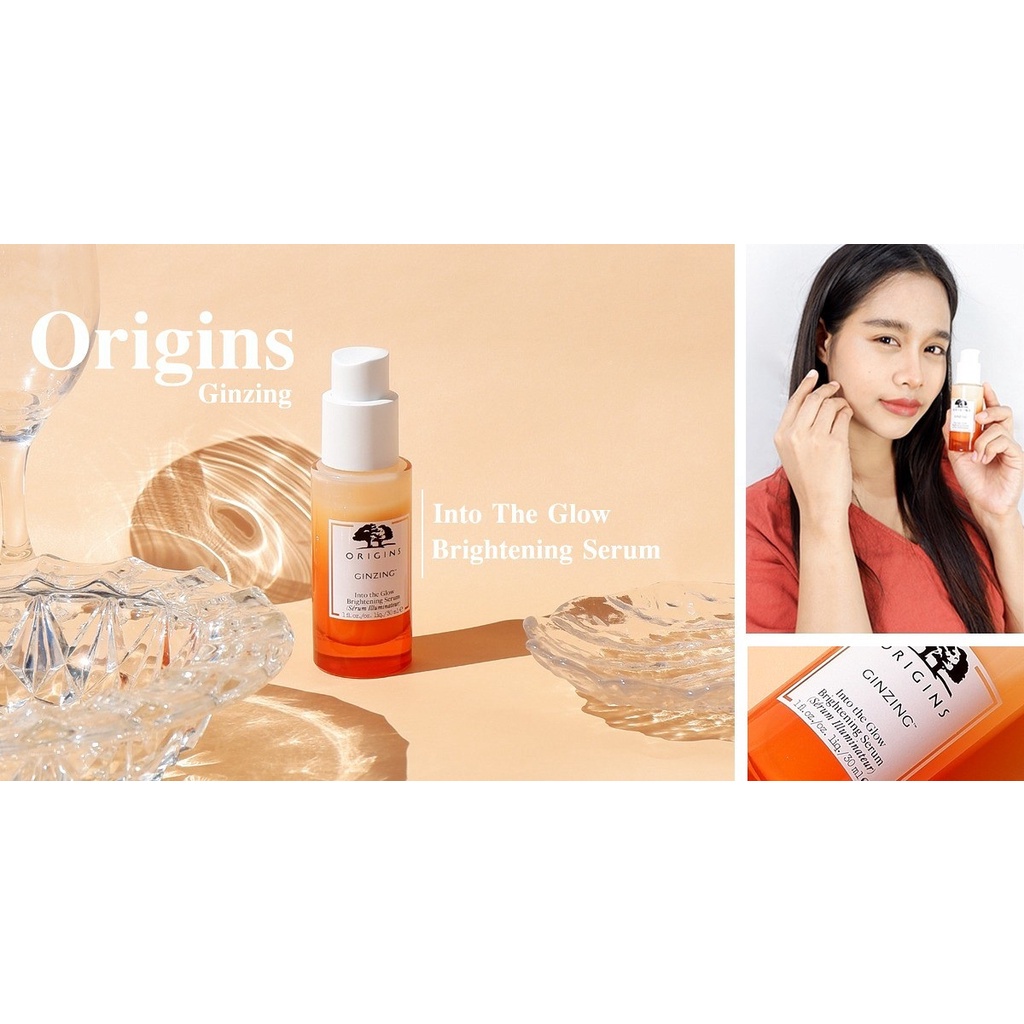 ORIGINS 🌿 Tinh chất dưỡng sáng da GinZing™ Into the Glow Brightening Serum