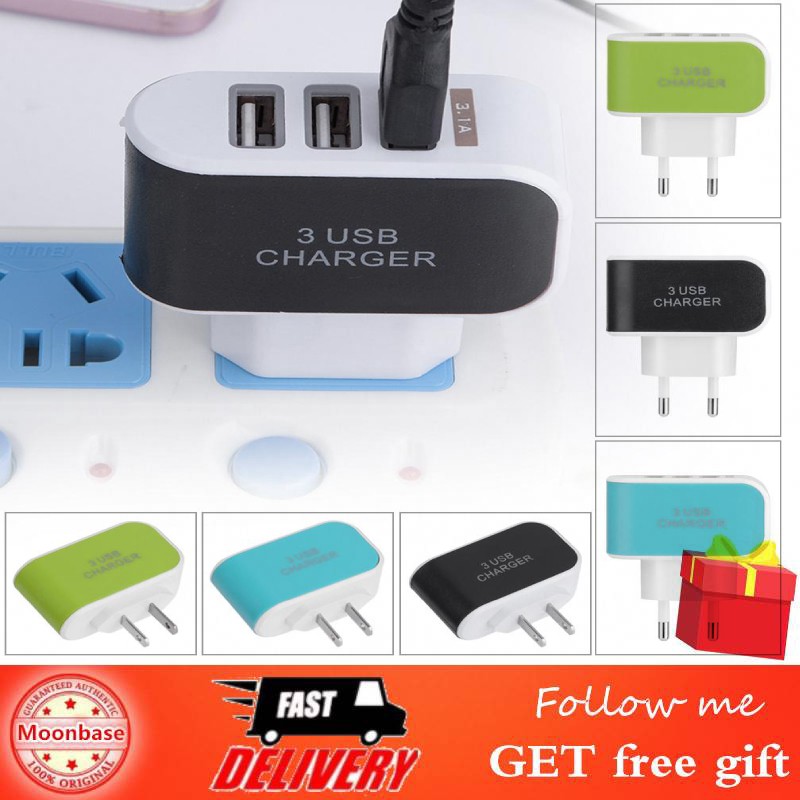 Củ sạc 3 cổng USB tiện lợi