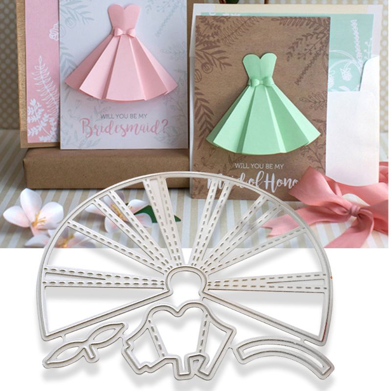 Khuôn Cắt Giấy Thép Carbon Hình Váy Đầm Dễ Thương