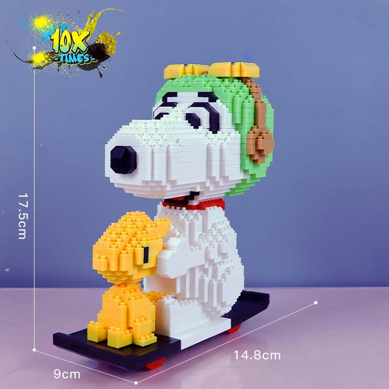 Lego 3d chú chó Snoopy dễ thương quà tặng sinh nhật trẻ em, quà tặng bạn trai bạn gái 10xtimes