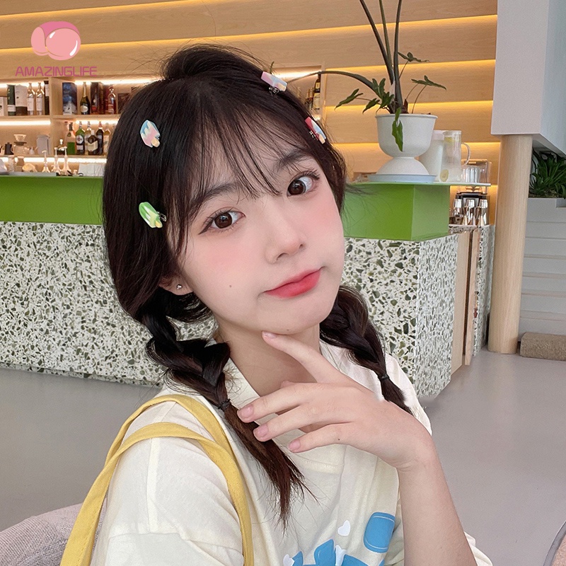 Kẹp Tóc Hình Cây Kem Hoạt Hình Phong Cách Nhật Bản Cho Bé Gái