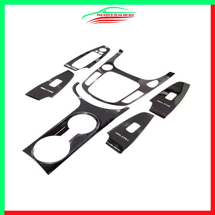 Ốp nội thất cho xe ô tô Seltos 2020 2021 vân Titan bảo vệ chống trầy xước và làm đẹp xe