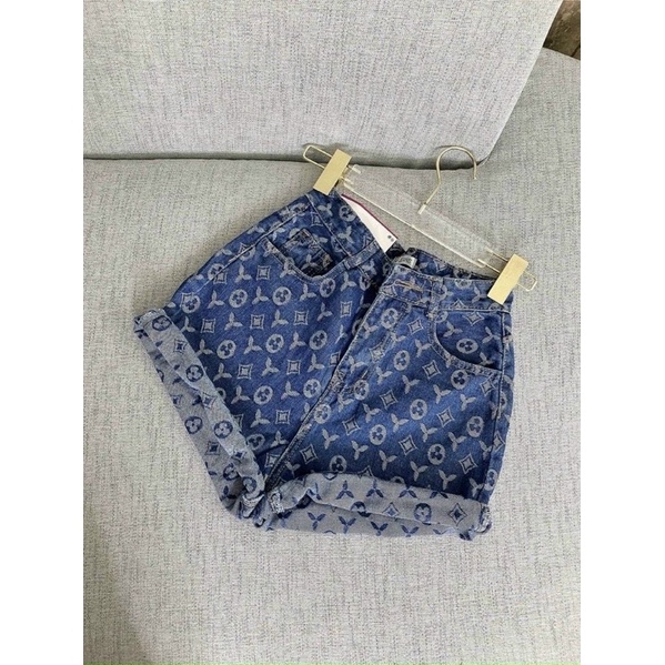 Quần đùi jean LV siêu cao
