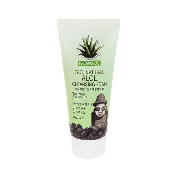 Sữa rửa mặt lô hội dưỡng ẩm Welcos jeju natural aloe cleasing foam 120g