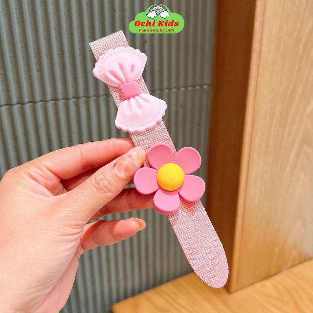Bờm dán tóc cho bé gấp gọn, miếng dán tóc mái tiện lợi, băng đô dán, dính tóc mái bé gái Ochi Kids
