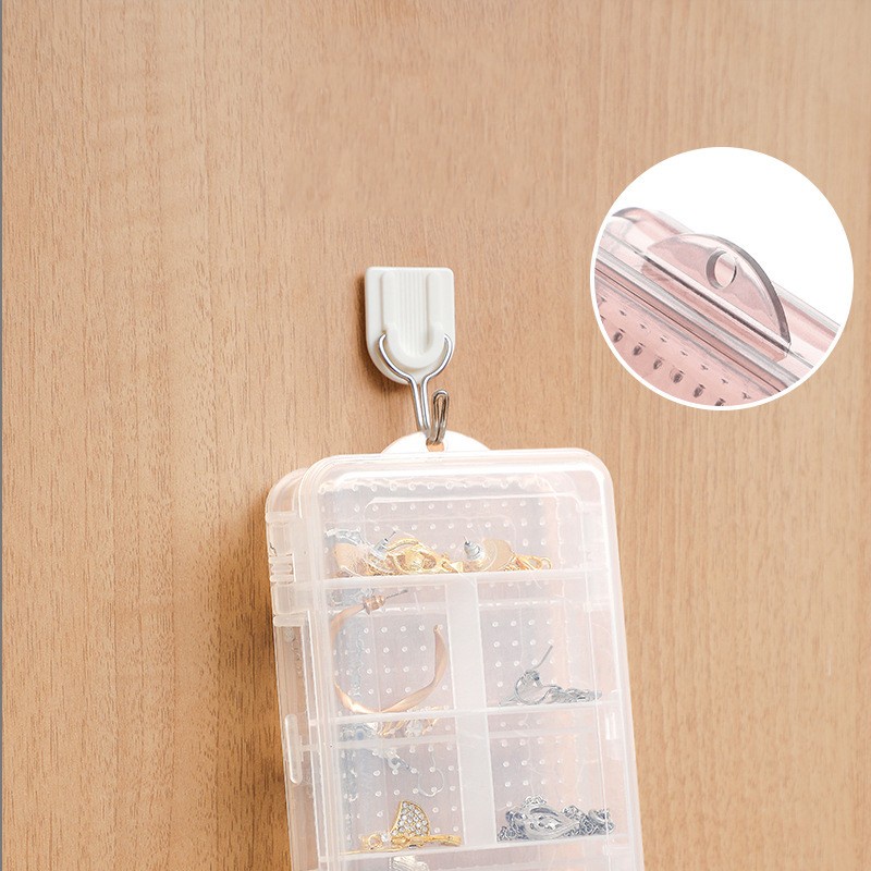 Hộp Đựng Trang Sức Hai Tầng Bằng Nhựa / Nhựa Trong Suốt 10 Ngăn Mini