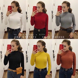 Áo len tăm cổ 3 phân