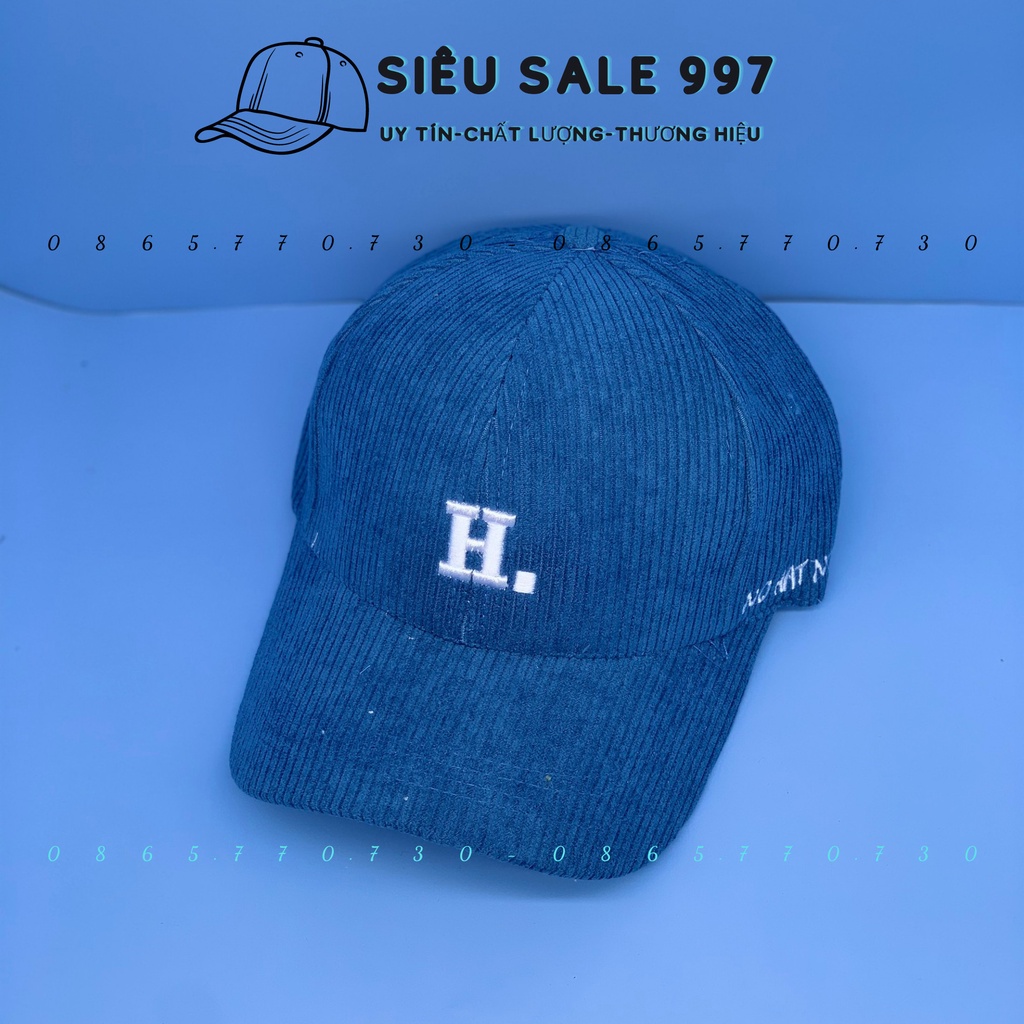 NÓN KẾT THÊU CHỮ CÁI, MŨ LƯỠI TRAI NHIỀU MÀU CHẤT NHUNG GÂN DÀY MỊN ĐẸP