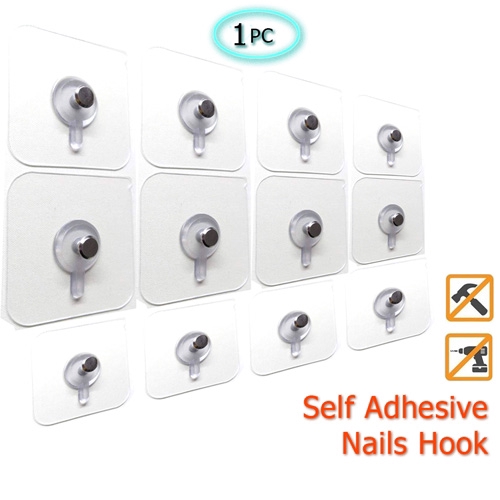 1 CÁI Móc Khung Ảnh, Không Khoan Hình Móc Treo Tường Bộ Treo Tranh Tự Dán Cho Ảnh Tranh Áp Phích Đồng Hồ