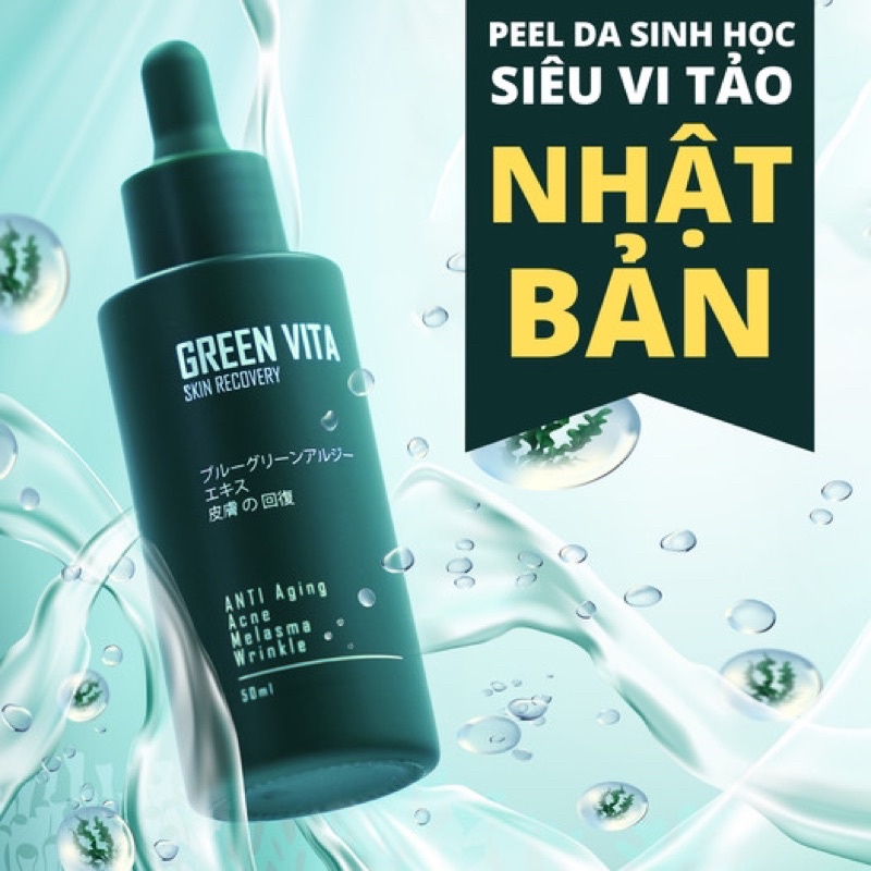 Combo Tái Tạo Da Siêu Vi Tảo Kiss2 và Bột Rửa Mặt Kiss22 Green Vita