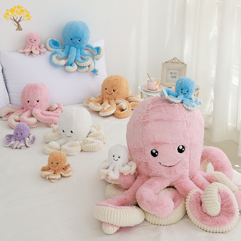 Đồ chơi nhồi bông hình bạch tuộc mềm mại nhiều màu sắc dùng làm quà tặng sinh nhật cho bé