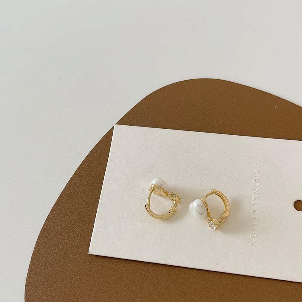 JARRED Bông Tai Hình Trái Tim Đính Đá Thời Trang Vintage Dành Cho Nữ