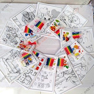 Tranh nhựa nổi tô màu cho bé, combo 10 tranh