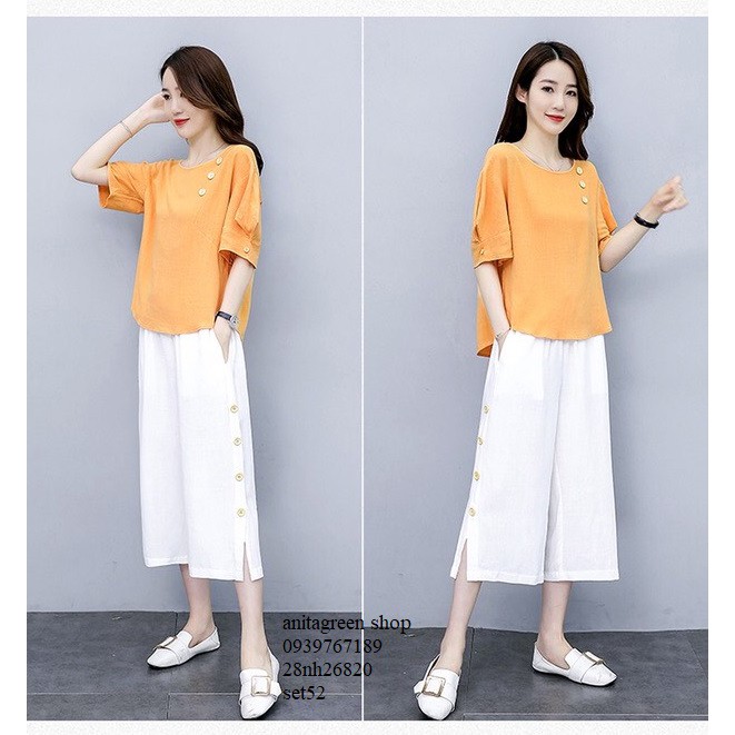 nh26820-SET ÁO TAY PHỒNG QUÀN ỐNG RỘNG | BigBuy360 - bigbuy360.vn