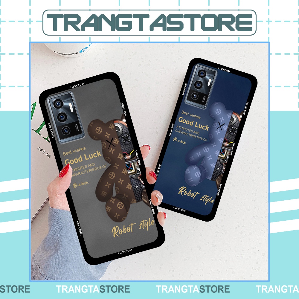 Ốp Vivo V23e in hình gấu Bearbrick,Mountain,xanh,đen,đỏ giá rẻ
