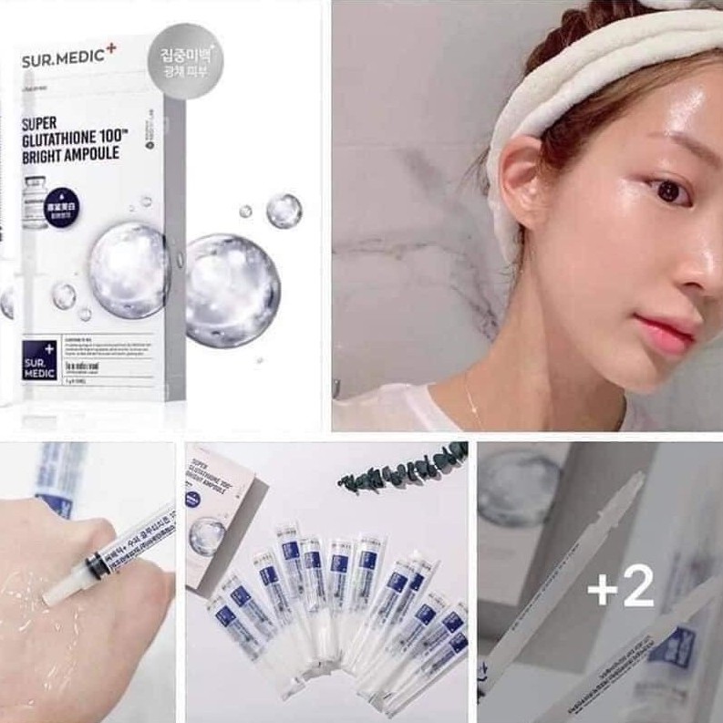 Tinh Chất Truyền Trắng Sur.Medic + Super Glutathione 100 Bright Ampoule [ TÁCH LẺ ]