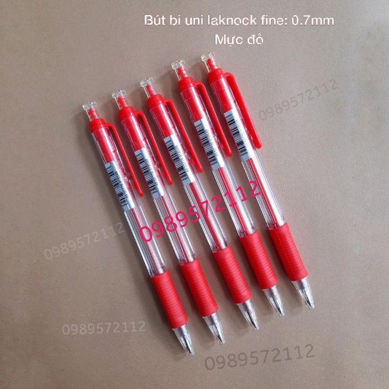 Bút bi bấm nhật SN101, uni laknock nét 0.7mm (1 cái)