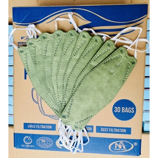✅ Thùng 300 cái khẩu trang 4D , kf94 Famapro Nam Anh 4 lớp màu Xanh Rêu