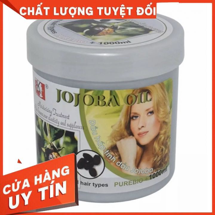 [chính hãng ]hấp dầu  dầu xả tóc jijoba 1000ml xả tóc mềm mượt  phục hồi tóc yếu dùng thay cho dầu xả hàng ngày