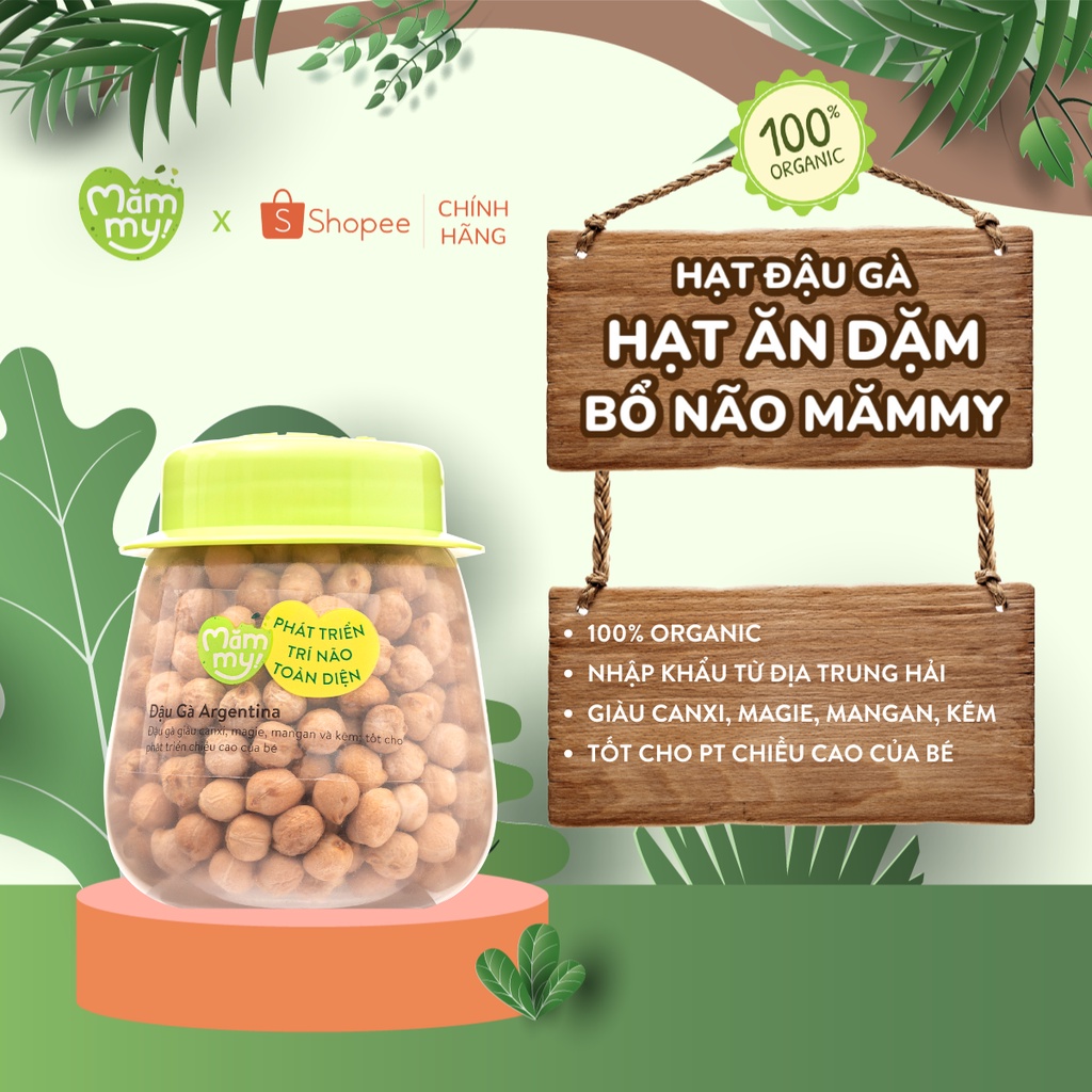 Hạt Đậu Gà Hữu Cơ Loại 1 - Dẻo Mịn Sánh Cho Bé Ăn Dặm -  Mămmy 120g