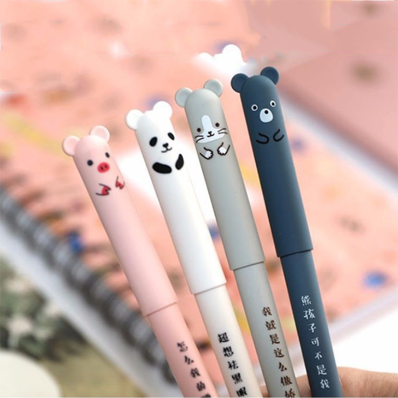 2 bút nước ngò 0.35mm hình con gấu dễ thương
