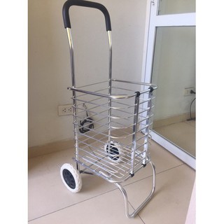 Xe Đẩy Đi Siêu Thị, Đi Chợ Có Giỏ Hàng Nhập Khẩu Siêu Đẹp-XDC01