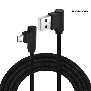 Cáp Sạc Micro Usb Bện Dây Góc 90 Độ Dài 1m