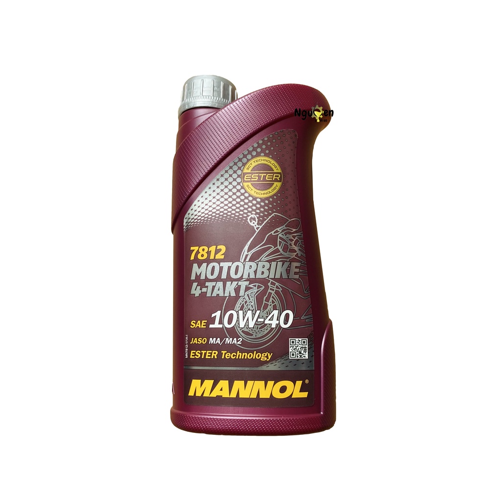 Mannol 4 Takt Motorbike 10w40 1L nhớt tổng hợp công nghệ ester