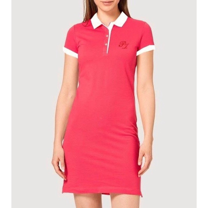 Đầm Thun Thể Thao Nữ Polo Cá Sấu Form Body Ôm Tôn Dáng PLASTIC ISLAND Hàng Xuất Dư Xịn Chất Cao Cấp 100% Cotton Xẻ Đùi