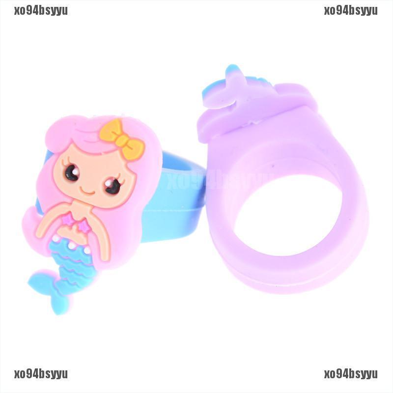 Set 5 Nhẫn Cao Su PVC Hoạt Hình Nàng Tiên Cá xo94bsyyu