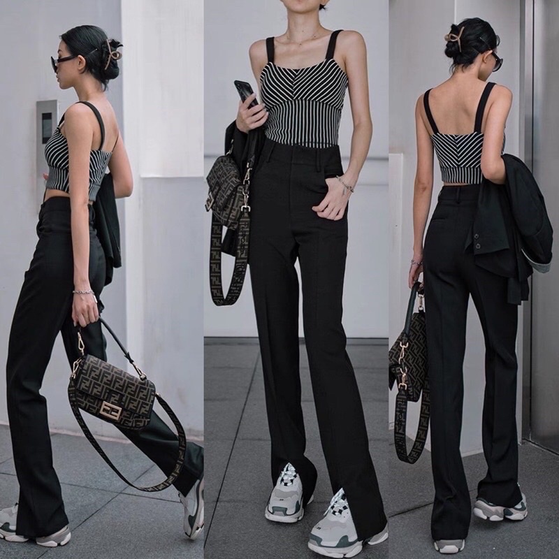 Quần tây nữ quần ống loe xe gấu siêu hót mã mới 89