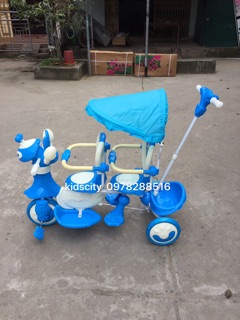 Xe đẩy ba bánh đôi