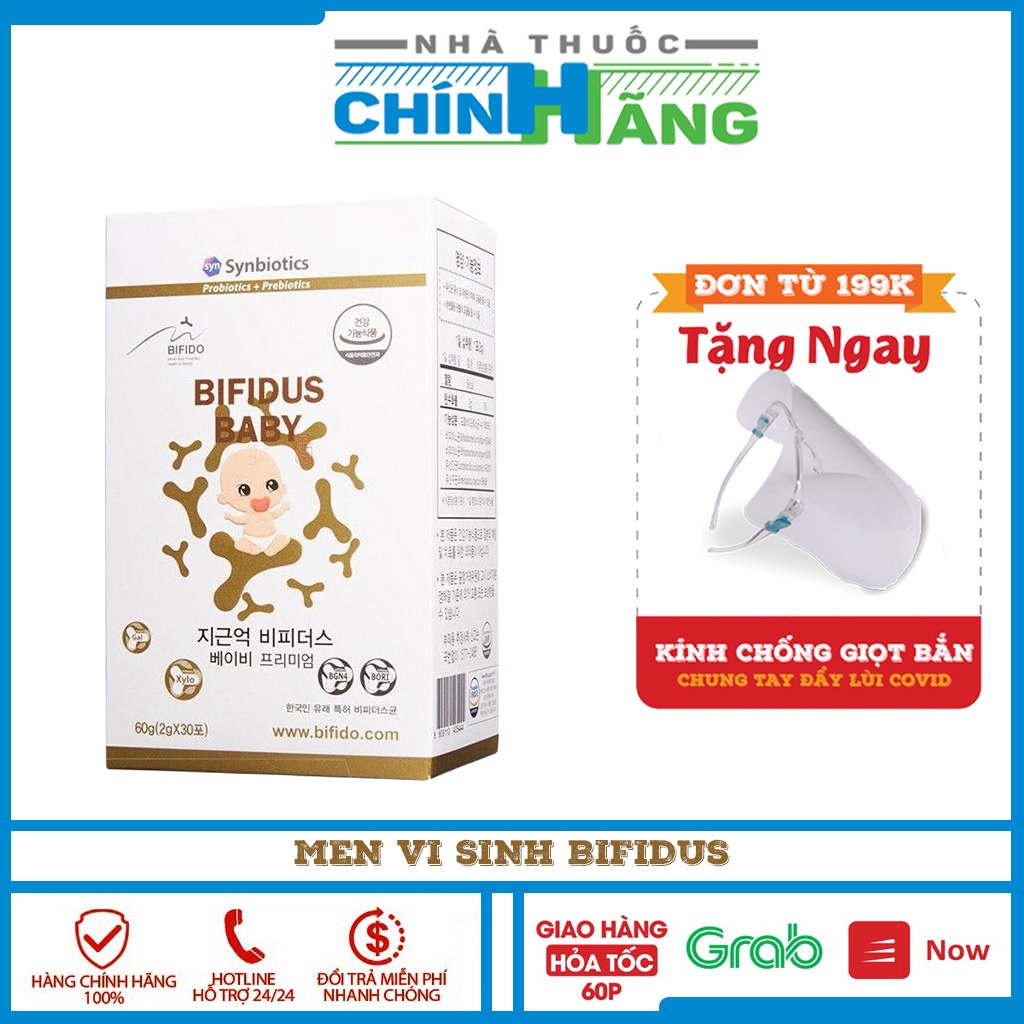 Men vi sinh Hàn Quốc cho trẻ em Bifidus Baby Hộp 30 gói giúp tăng lợi khuẩn, tốt cho đường ruột