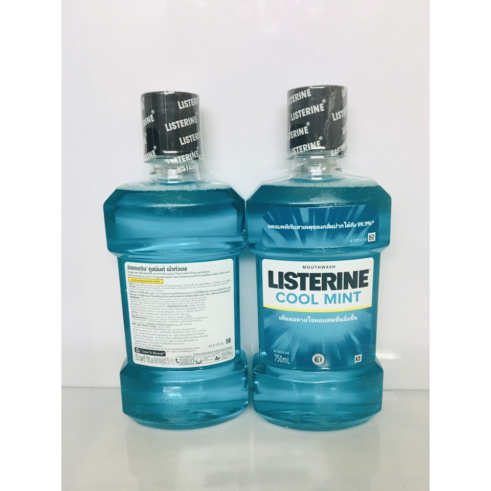 Combo 2 Chai Nước Súc Miệng Listerine 750ml Thái Lan