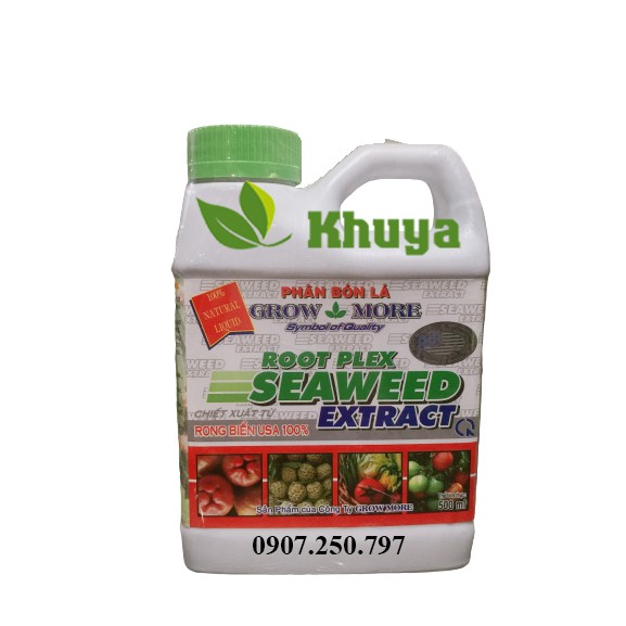 Phân bón hữu cơ Growmore Seaweed Extract Rong biển Nhập khẩu Mỹ