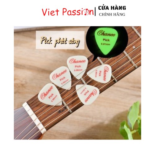 Pick gảy phát sáng, phím gảy guitar ukulele có huỳnh quang phát sáng ban đêm Viet Passion