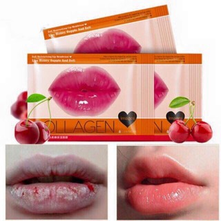 [RẺ VÔ ĐỊCH] Mặt nạ dưỡng môi hồng, thâm môi collagen Images