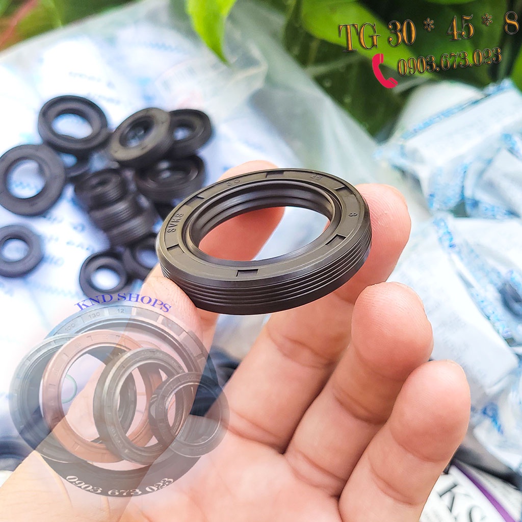 Phốt dầu SVKS TG 30*45*8 & TG 30*52*7, Phớt chặn nhớt trục Pully dẫn động trên ô tô, máy tàu thủy và xe cơ giới