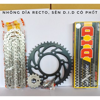 Sên did đen có phốt, nhông dĩa recto cho exciter 150